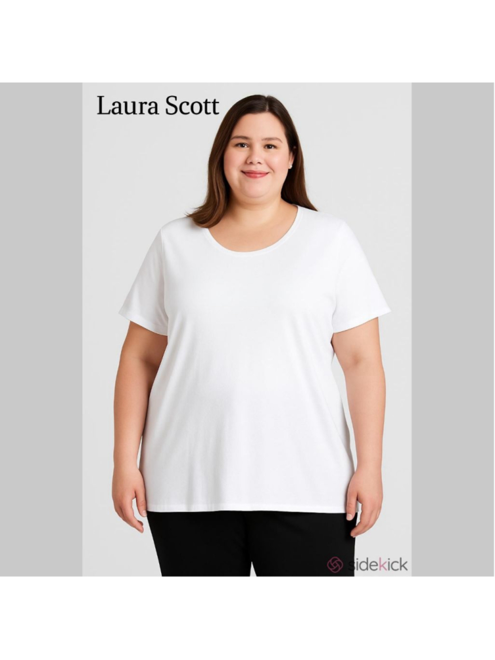 Women's Laura Scott White T-Shirt Size 3X